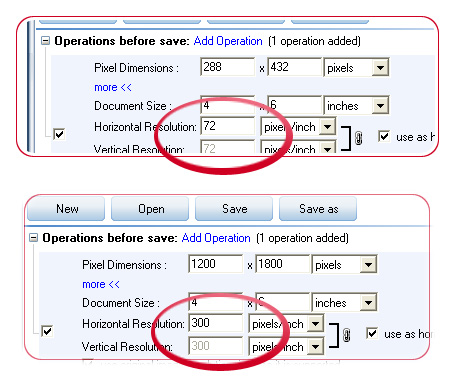 Image resizer operations