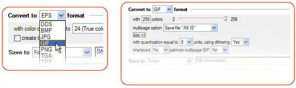 Batch convert PNG to GIF - Image Converter Plus